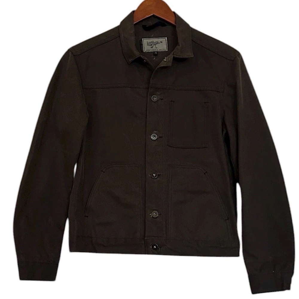 Loyal Stricklin Men’s Waxed Canvas Wayman Jacket Tan Made in USA Size XS